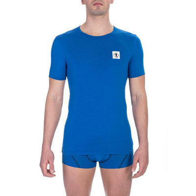 Bikkebergs blaues Baumwoll-T-Shirt