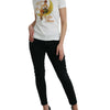 Dolce & Gabbana White Bring Me To The Moon T-shirt Top