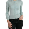 Dolce &amp; Gabbana Élégant cardigan en soie bleu clair