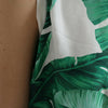 Dolce & Gabbana White Banana Leaf Print Crew Neck Tank Top