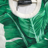 Dolce & Gabbana White Banana Leaf Print Crew Neck Tank Top