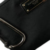 Dolce & Gabbana Black Nylon Logo Plaque Keyring Pouch Clutch Bag