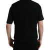 Dolce &amp; Gabbana Schwarze Viskose-Weste mit Knöpfen und Logo-Logo