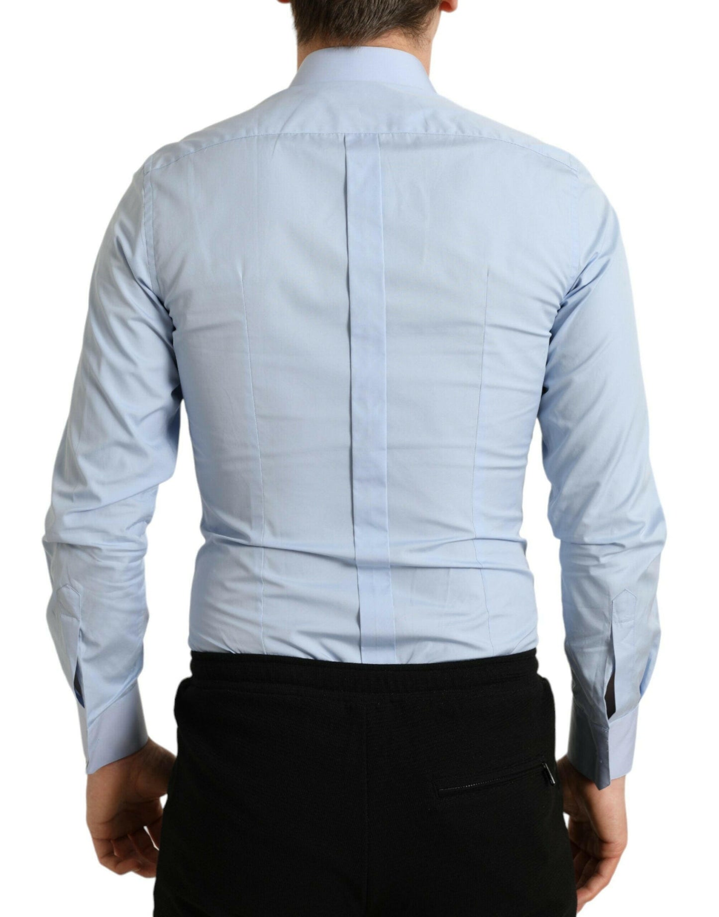Chemise habillée élégante bleu ciel coupe slim Dolce &amp; Gabbana