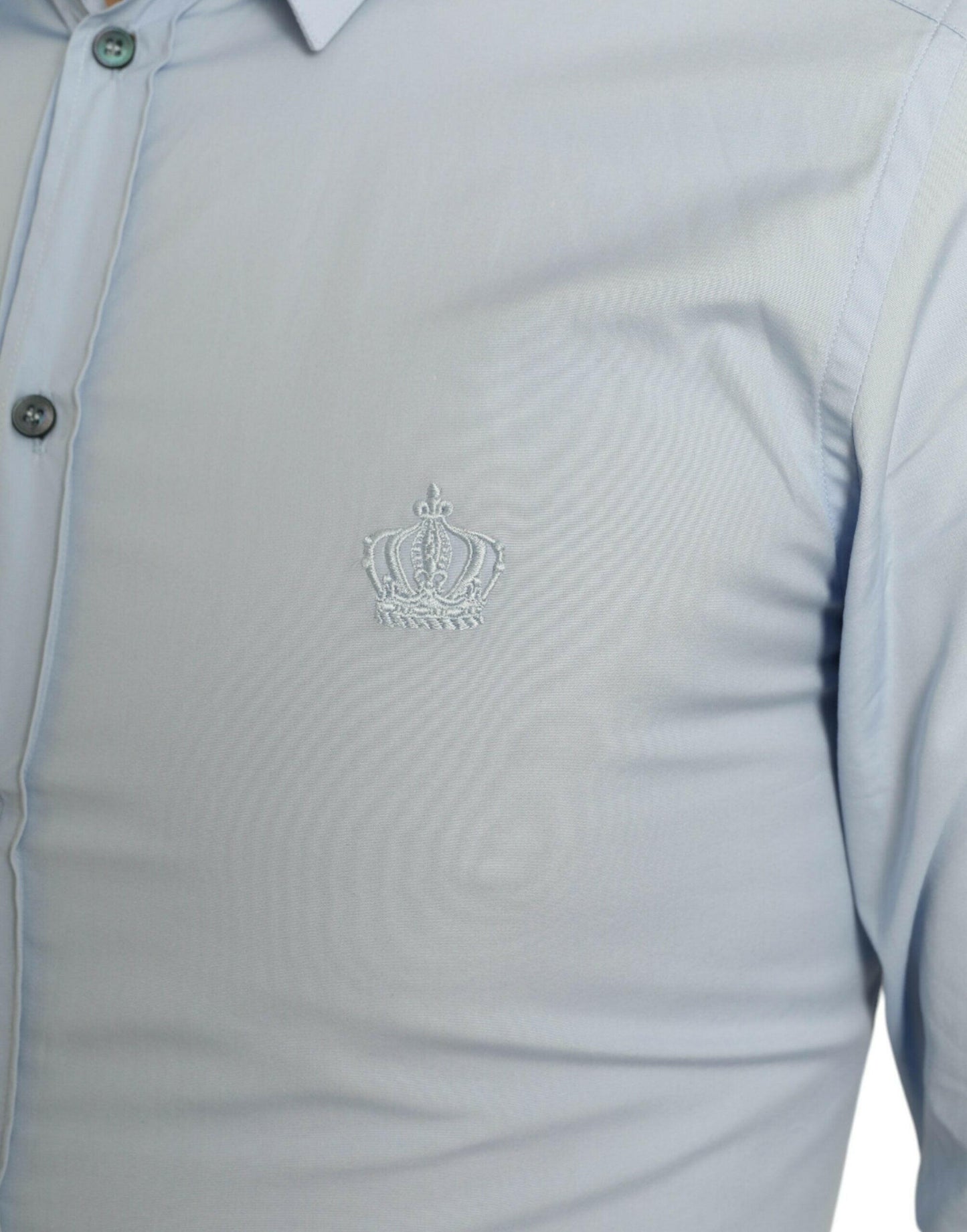 Chemise habillée élégante bleu ciel coupe slim Dolce &amp; Gabbana