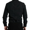 Dolce & Gabbana Black Cotton Men Formal GOLD Dress Shirt