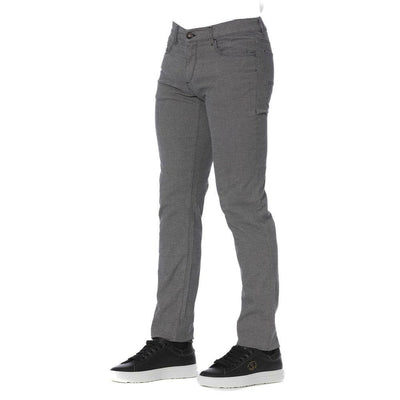 Trussardi Jeans Gray Cotton Men's Pants