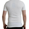 Dolce & Gabbana White Collared Short Sleeve Crown T-shirt