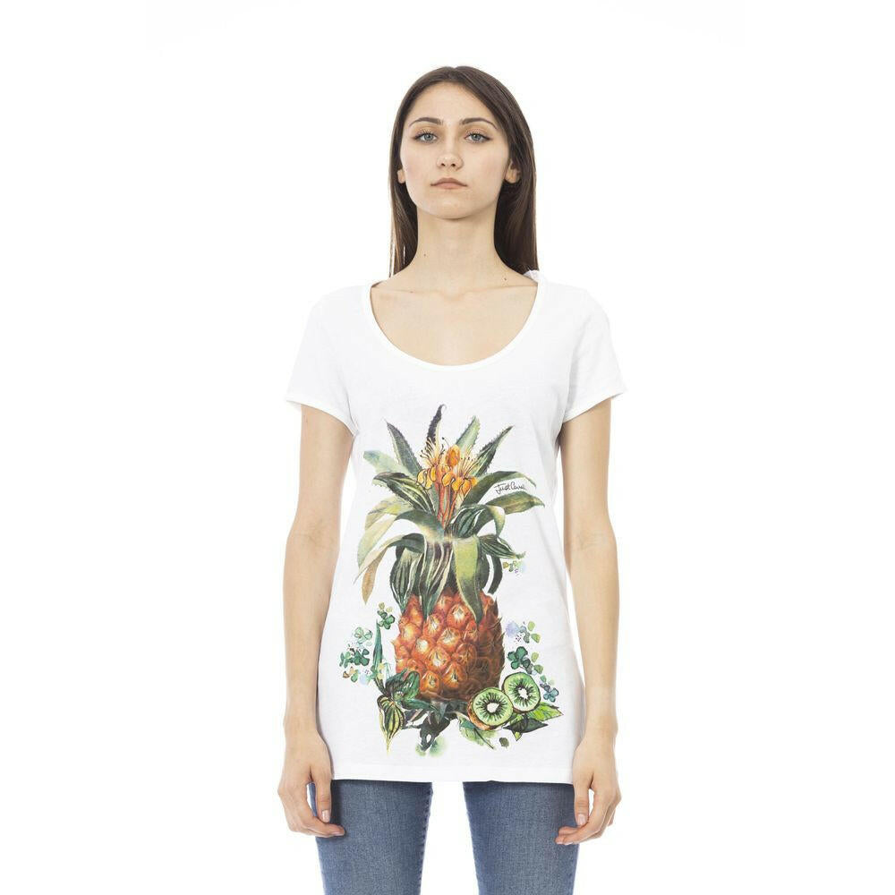 T-shirt femme en coton blanc Just Cavalli