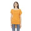 T-shirt femme en coton orange Just Cavalli