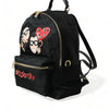 Dolce &amp; Gabbana Schwarzer #DGFAMILY Verzierter Rucksack VULCANO Tasche