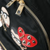 Dolce &amp; Gabbana Schwarzer #DGFAMILY Verzierter Rucksack VULCANO Tasche