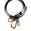 Dolce & Gabbana Brown Calf Leather Gold Metal Buckle Belt