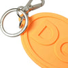 Dolce & Gabbana Orange Rubber DG Logo Silver Brass Metal Keyring Keychain