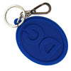 Dolce & Gabbana Blue Rubber DG Logo Silver Brass Metal Keyring Keychain