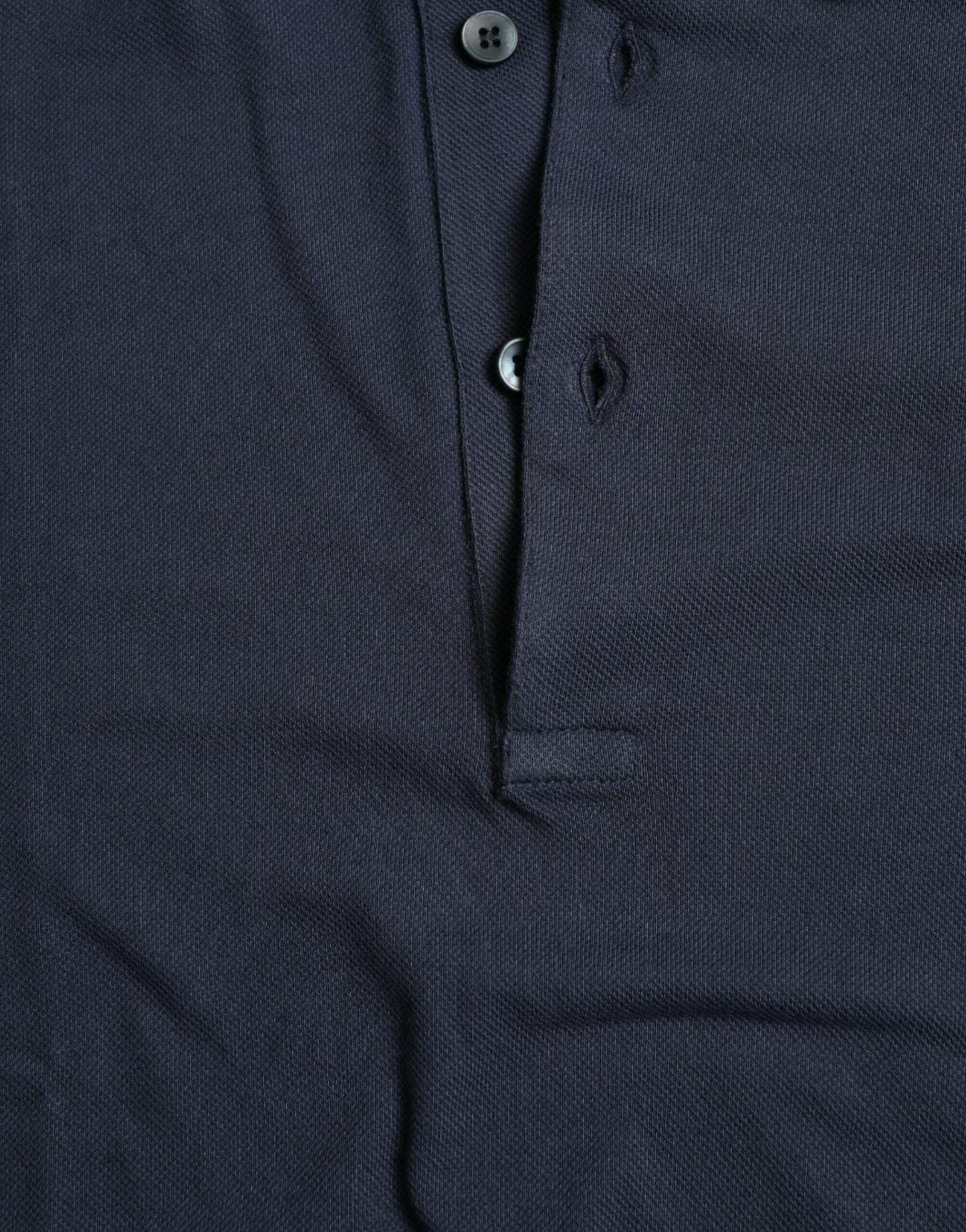 Dolce &amp; Gabbana – Blaues Poloshirt aus Baumwolle mit Kronenaufnäher und Kragen für Herren