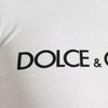 Dolce &amp; Gabbana – Weißes Baumwoll-T-Shirt mit Rundhalsausschnitt und Logo-Print