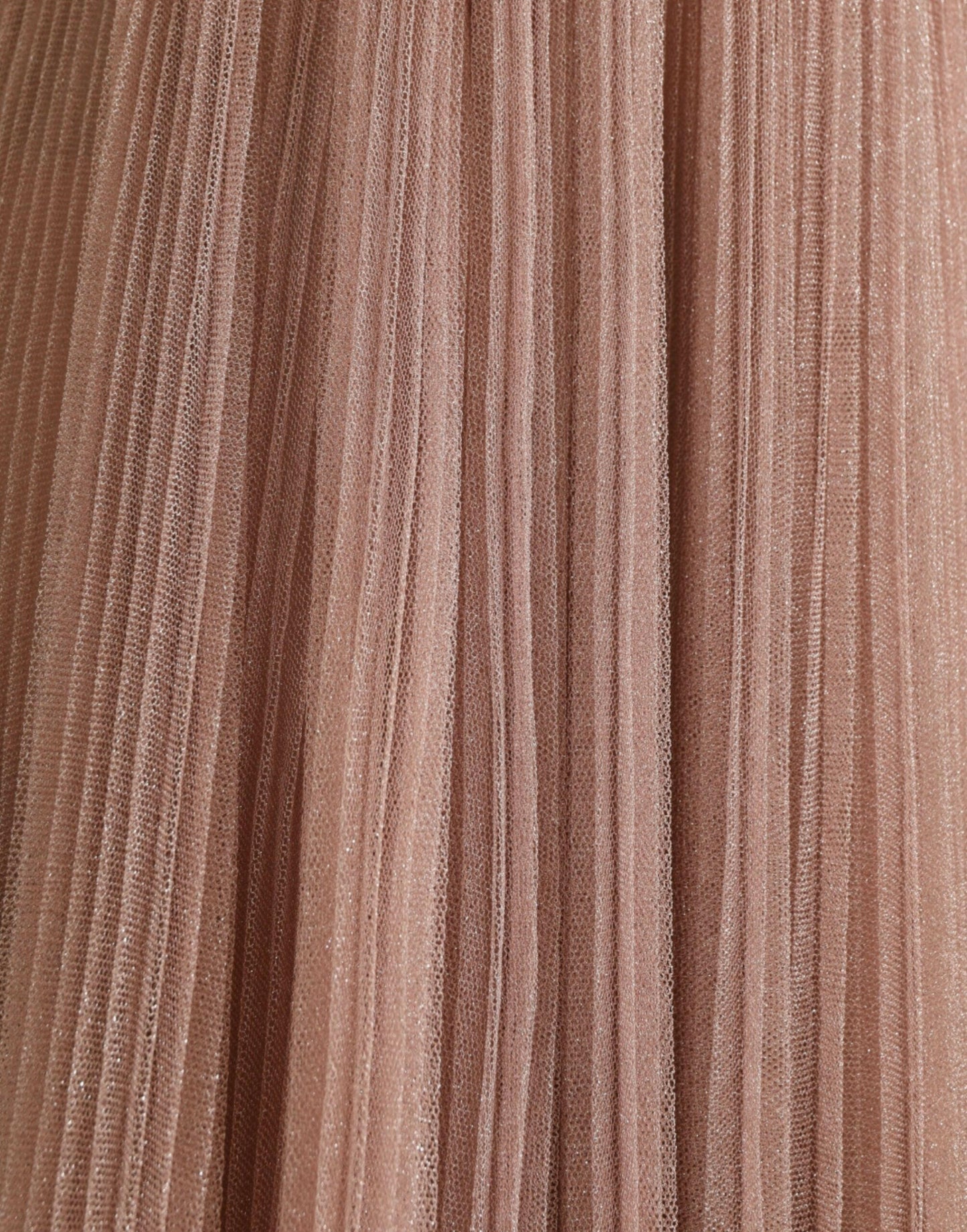 Dolce &amp; Gabbana Hellfliederfarbenes One-Shoulder-Kleid aus plissiertem Lamé-Tüll