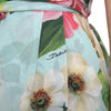 Dolce & Gabbana Blue Floral Wide Leg Wrap Jumpsuit Dress