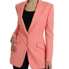 Dolce & Gabbana Pink Polyester Single Breasted Blazer Jacket