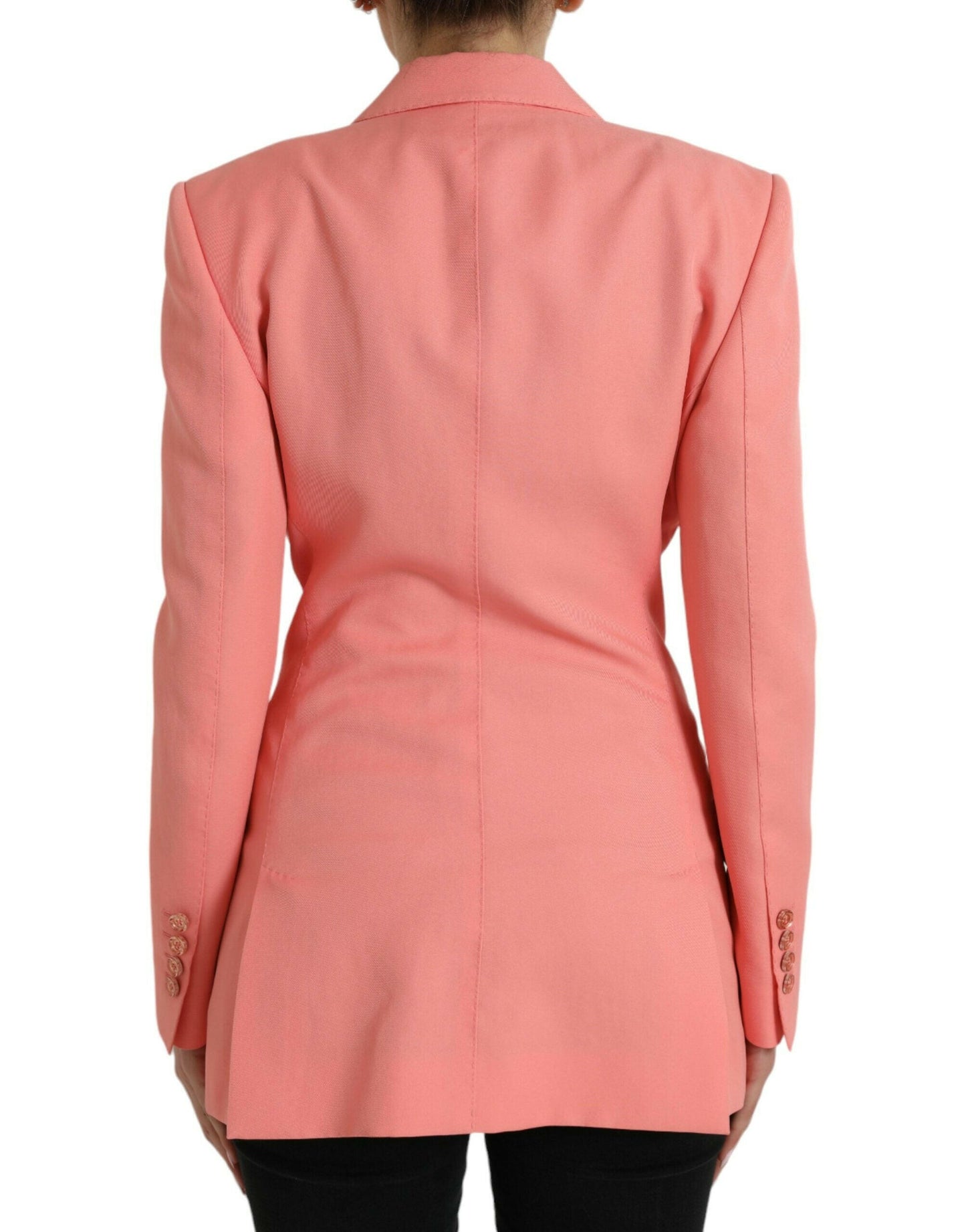 Dolce & Gabbana Pink Polyester Single Breasted Blazer Jacket