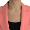 Dolce & Gabbana Pink Polyester Single Breasted Blazer Jacket