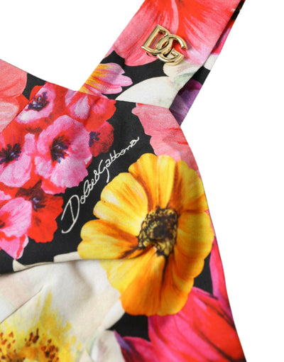 Dolce &amp; Gabbana – Ärmelloses Bustier-Crop-Top mit mehrfarbigem Blumenmuster