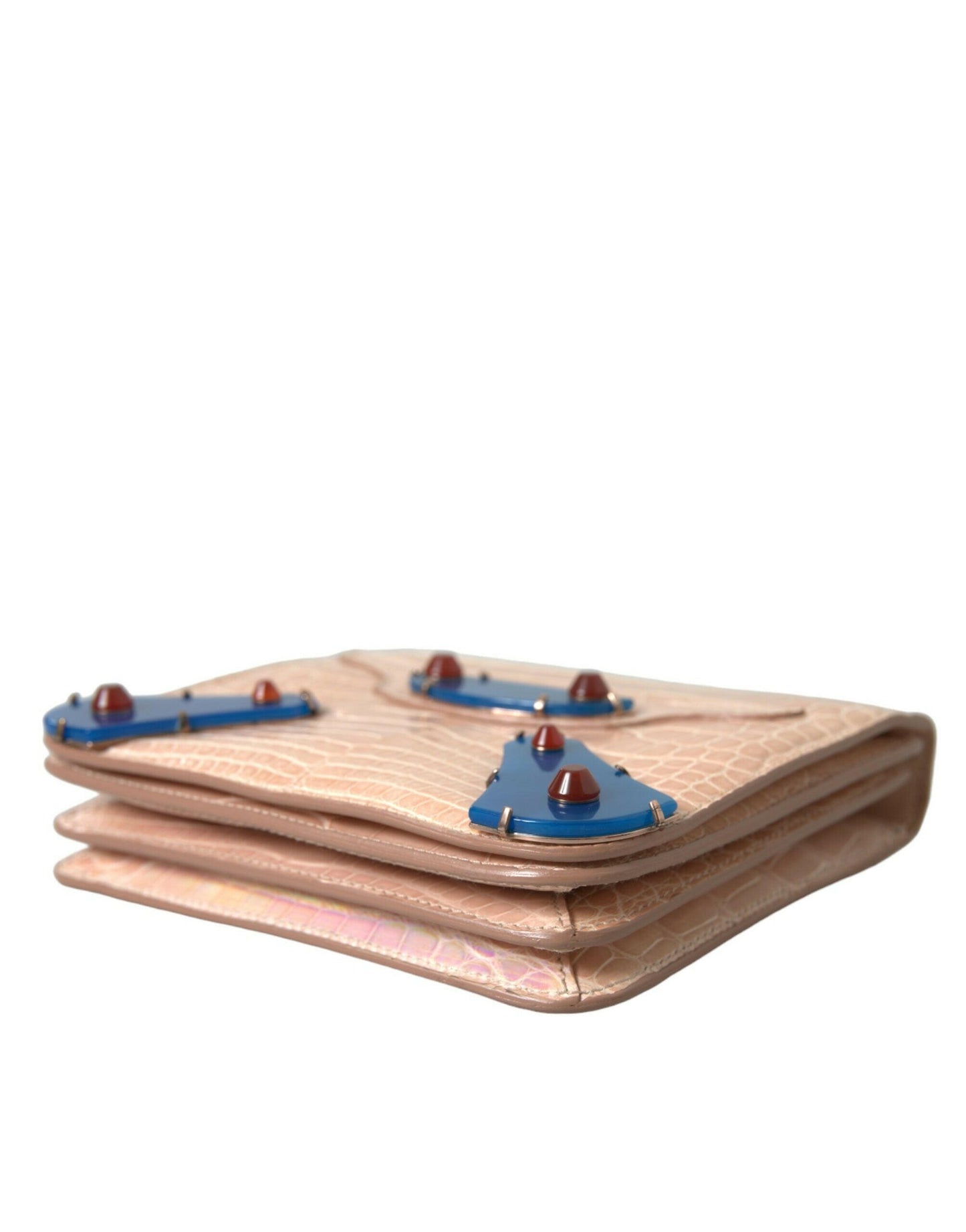 Balenciaga Beige Blau Achat Exotisches Leder Gold Kette Handtasche Tasche