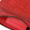 Balenciaga Red Exotic Skin Leather Classic Pouch Purse Wristlet Bag