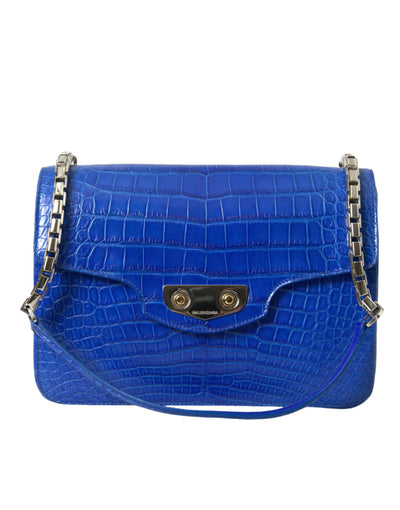 Balenciaga Blue Exotic Leather Neo Classic Small Shoulder Bag