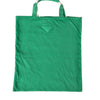 Prada Green Jersey Fabric Logo Shoulder Shopping Tote Shopping Bag