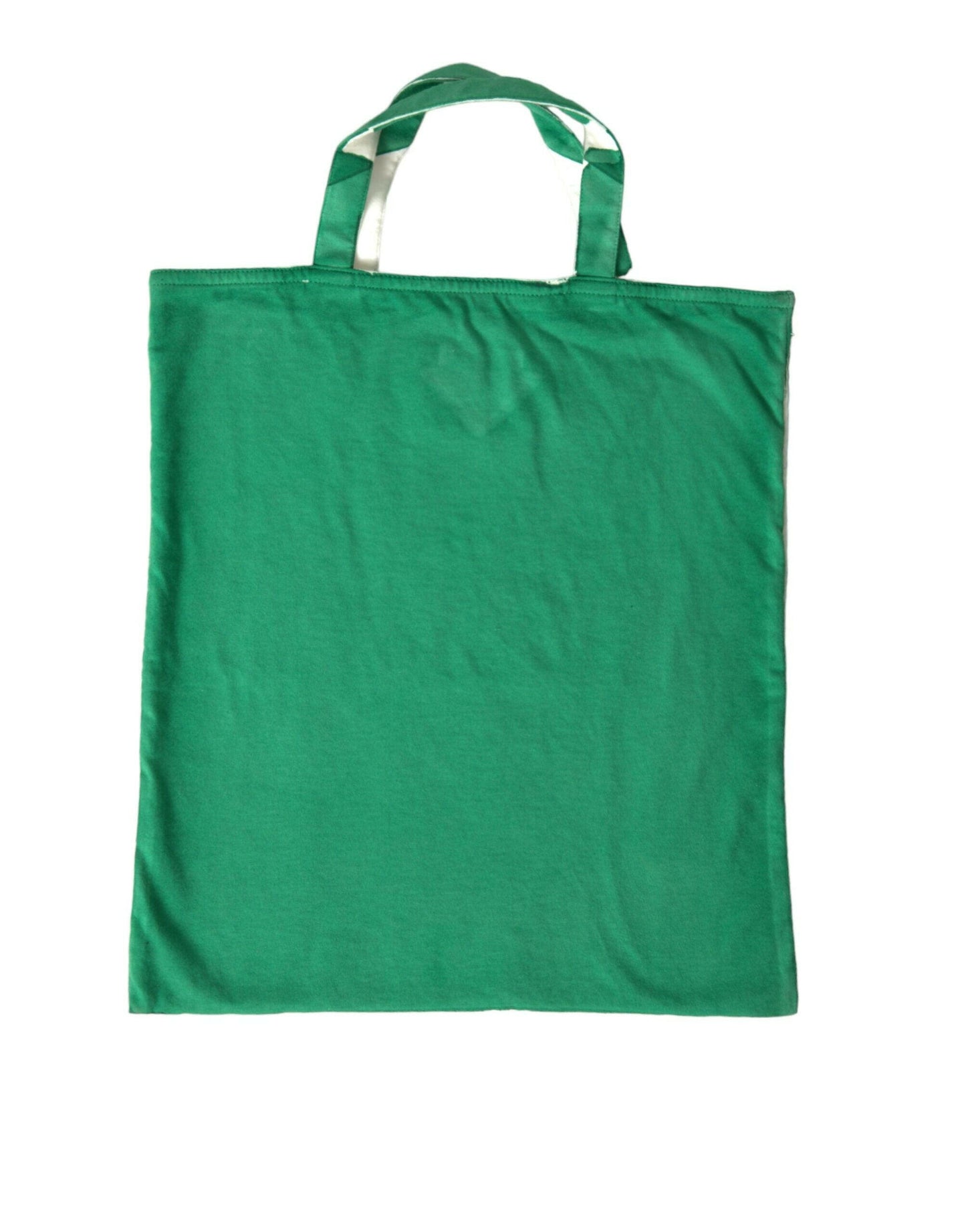 Prada Green Jersey Fabric Logo Shoulder Shopping Tote Shopping Bag
