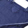 Prada Blue Jersey Fabric Logo Schulter Einkaufstasche Einkaufstasche