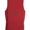 Dolce &amp; Gabbana – Rotes, ärmelloses Tank-T-Shirt mit Leopardenmuster