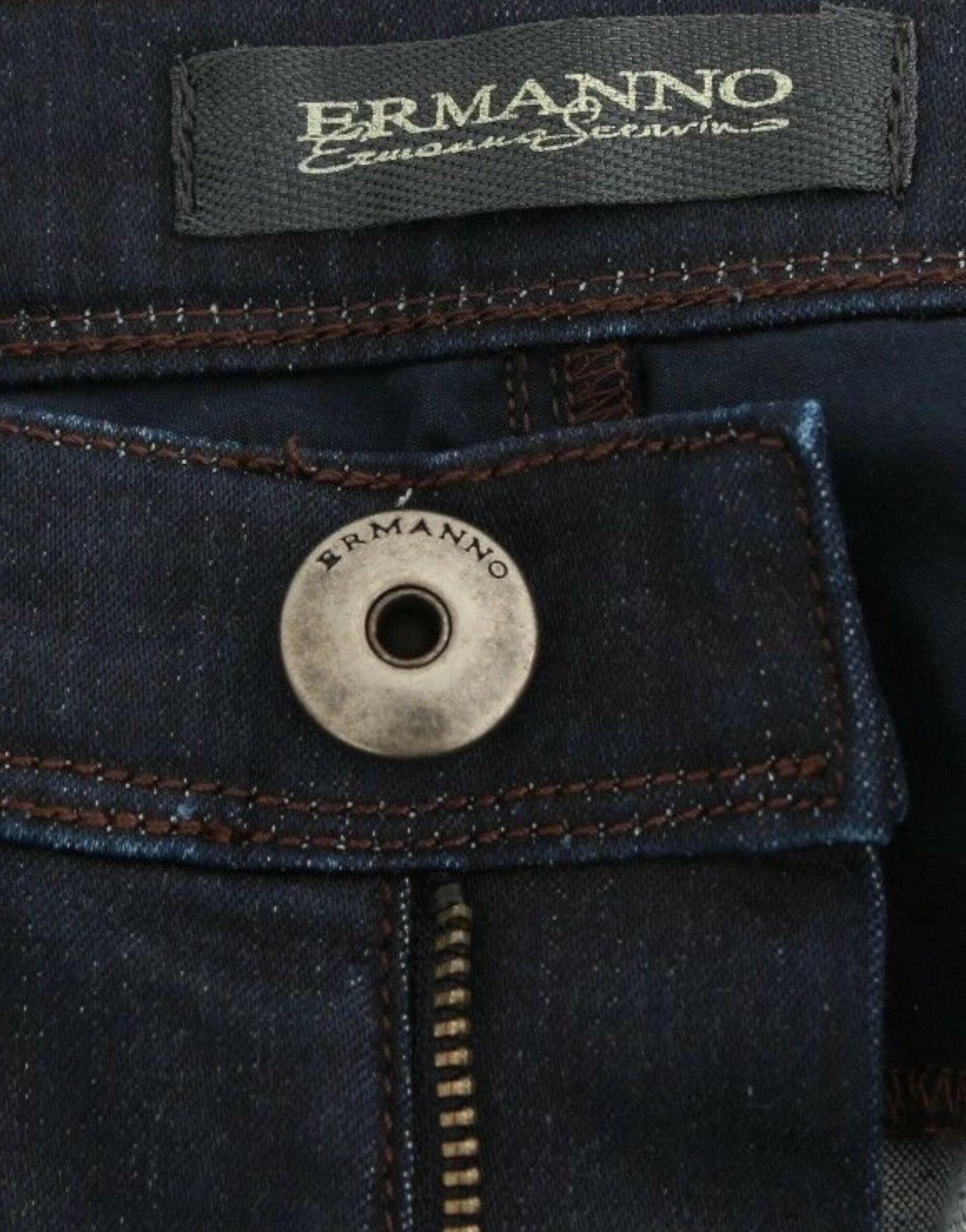 Ermanno Scervino Blaue Slim Jeans Denim Hose Skinny Leg Stretch