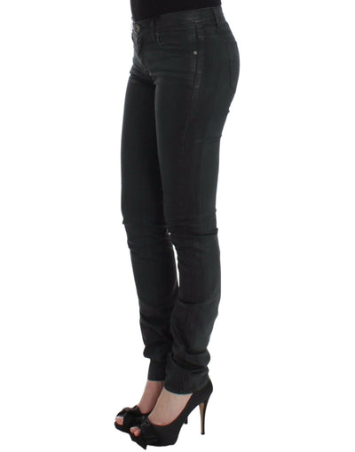Ermanno Scervino Grüne Slim Jeans Denim Hose Straight Leg Stretch