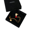 Dolce &amp; Gabbana Halskette mit Hundeherzanhänger aus goldener Messingkette