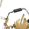 Collier Dolce &amp; Gabbana avec pendentif arbre en laiton doré et perles de cristal