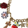 Collier Dolce &amp; Gabbana avec pendentif étoile fraise et croix en or