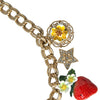 Collier Dolce &amp; Gabbana avec pendentif étoile fraise et croix en or