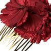 Peigne à cheveux Dolce &amp; Gabbana en soie rouge et laiton doré pour femme