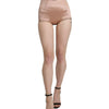 Dolce & Gabbana Beige Silk High Waist Mini Hot Pants Shorts