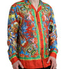 Dolce & Gabbana Multicolor Patterned Button Down Casual Shirt