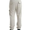 Dolce & Gabbana Off White Viscose Cargo Jogger Sweatpants Pants