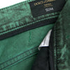 Dolce & Gabbana Green Crystals Cotton Stretch Slim Jeans