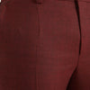 Dolce & Gabbana Maroon Wool Men Skinny Dress Pants
