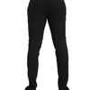 Dolce & Gabbana Black Cotton Stretch Skinny Dress Pants