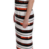 Dolce & Gabbana Multicolored Striped Sequined Stretch Dress