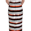 Dolce & Gabbana Multicolored Striped Sequined Stretch Dress
