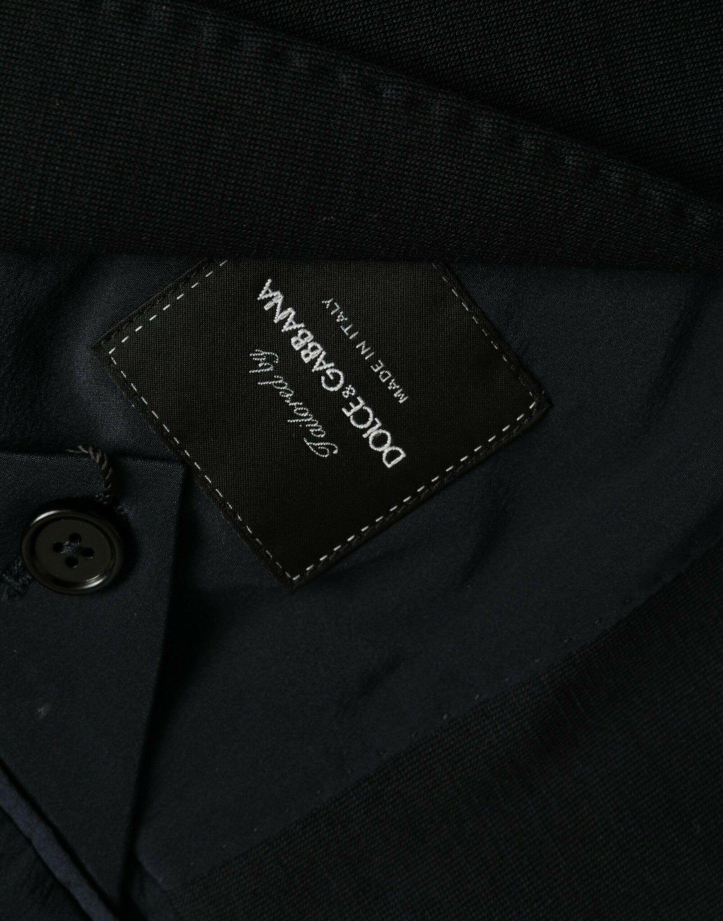 Dolce &amp; Gabbana – Einreihiger Blazer aus schwarzer Wolle mit Kerbe